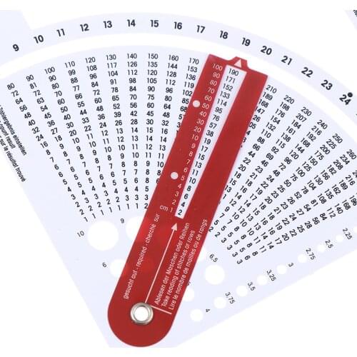 Knitting Gauge Converter Knitting Calculator Counting Frame Ruler Sewing DIY Accessories