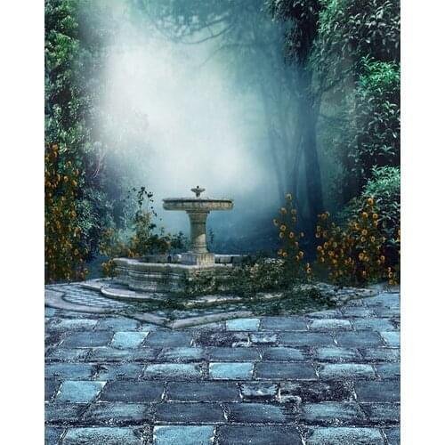 Fantasy Photography Backdrops Fog Forest Halloween Backgrounds for Photo Studio Vinyl Cloth Computer Printed Children Photophone