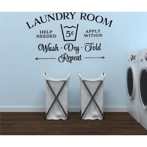 YOYOYU Laundry Room Sign wall decals waterproof vinylWall Decor Wall sticker for Laundry Room Decor removeable Mural PH44