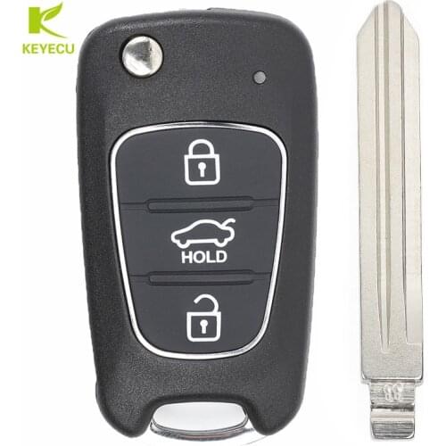 KEYECU Replacement Upgraded Flip Remote Key Fob 433MHz ID46 for 2011-2013 Hyundai Elantra P/N: OKA-186T,95430-3X100,95430-3X101