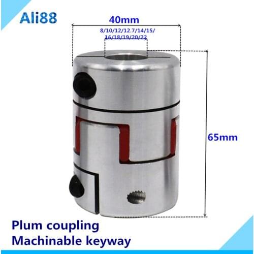 1pcs XB D45L65 Flexible Jaw Spider Plum Coupler Shaft Coupling 8/9.5/10/12/14/15/16/18/19/20/22mm