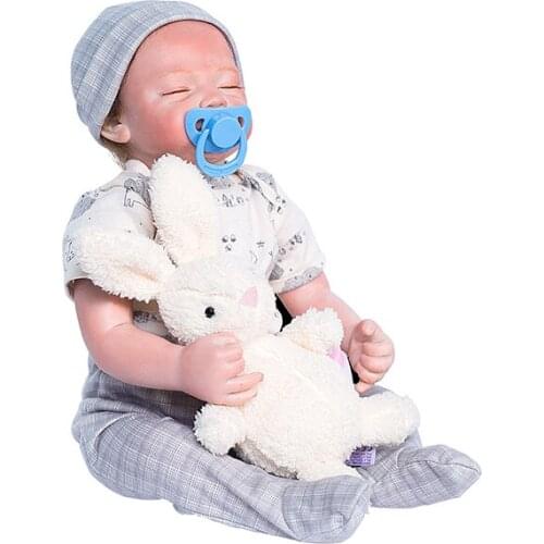 19"Soft Silicone Reborn Realistic Baby Dolls handmade simulation collectible doll educational Lifelike popular Bebe lol toys