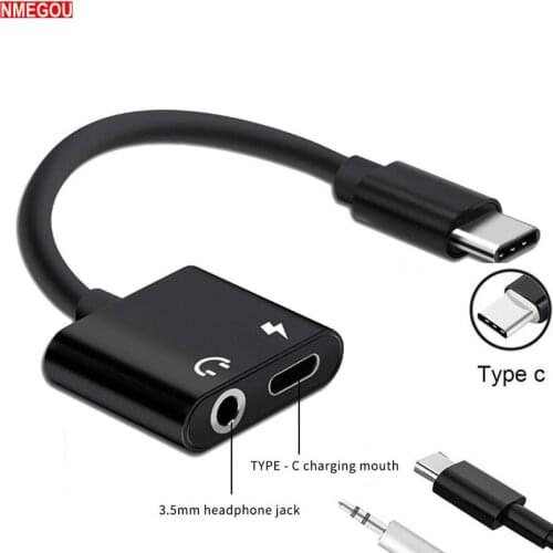 2 In 1 Type-C To 3.5 Mm Audio Headphone Jack Charging Adapter Converter for Huawei P20 Pro Lite Samsung Galaxy S8 S9 Plus Type C
