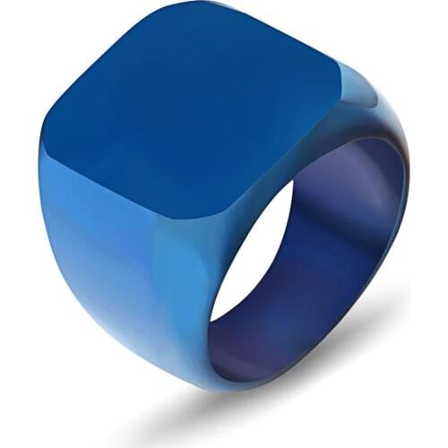 2019 Fashion Simple Style Black Square Ring Classic Ring Wedding Engagement Fashion Jewelry