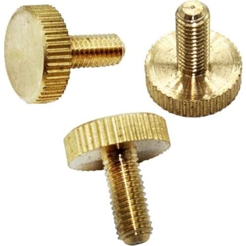 5 Pcs Aluminum Alloy Flat Heand Screws M2.6 Golden Color Decorative Bolt
