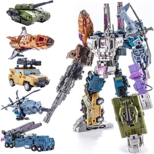 5 IN 1 NEW Transformation Toys Cool Predaking Devastator robot KO gt action figure Model kids boy Deformation Toy PT05 PT-05