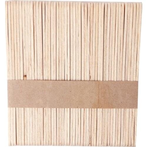 50PCS Wooden Waxing Wax Spatula Tongue Depressor Disposable Bamboo Sticks Kit MOLF