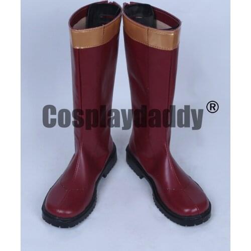 Ensemble Stars Morisawa Chiaki Red Long Leather Cosplay Shoes Boots S008