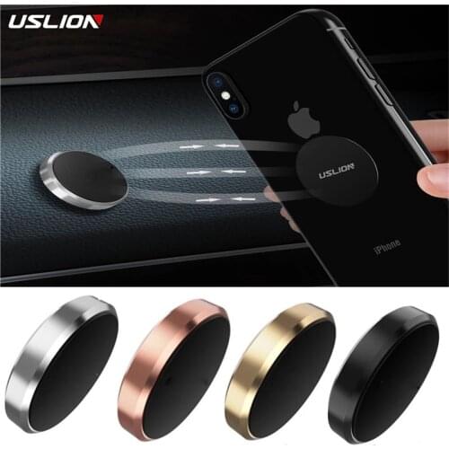 USLION Universal Magnet Car Phone Holder For iPhone X 7 Samsung Xiaomi Magnetic Stand For Phone in Car Cell Mobile Phone Support