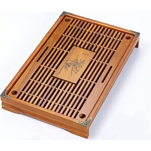 Free Shipping High Quality Drawer Tea Tray 43cm*28cm*6cm Chinese Solid Wood Tea Tray Household Tea Board Tea set Kungfu Teasets