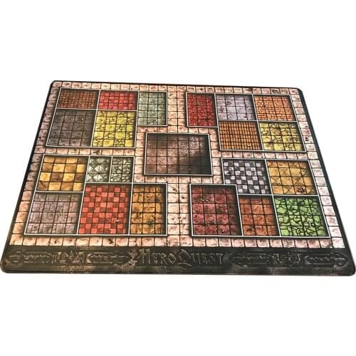 Custom Big Playmat HeroQuest 815x650 with Stitched Edges (Locked Edges Big Mousepad) Natural Rubber Board Games Pad
