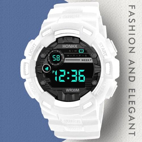 Mens Sport Casual LED Watches Men Digital Clock Multi-Functional Rubber Man Fitness Army Military Electronic Watch Reloj Hombre