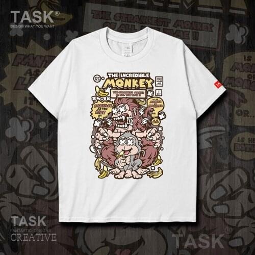 Illustration Gorilla Print Fashion 2020 Solid t shirt new Tops mens sports 100% cotton Streetwear casual summer Unisex Harajuku