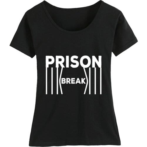 Prison Break Bar Cotton Girl Woman Short Sleeve T Shirt Couple Clothes Summer ZIIART