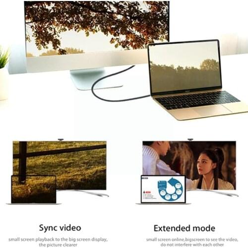 FOR Hunderbolt 3 (USB-C) to Thunderbolt 2 Adapter Cable BH For Windows OS to Type MiniDP C S3F3