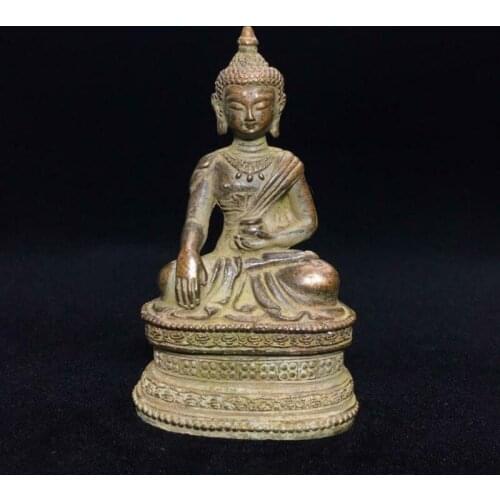 Beautiful Old Tibet Tibetan Bronze Buddhism Buddha statue Exorcism peace wealth