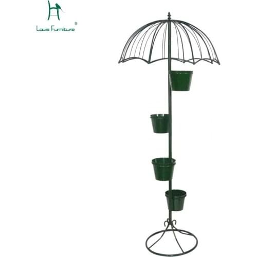 Louis Fashion Furniture Accessories Balcony Flower Shelf Nordic Floor Umbrella Iron Art Multilayer