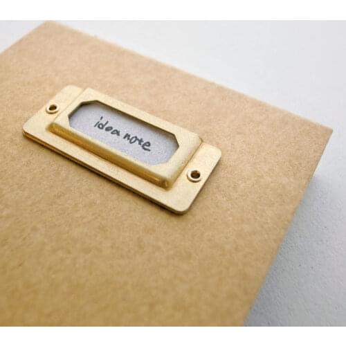 Retro brass Label plate Metal bookmarks Index for Midori travelers notebook Diary planner DIY accessories Vintage stationery