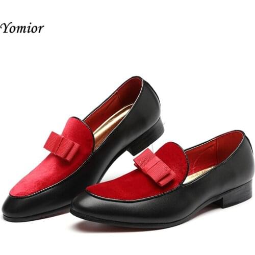 Yomior Newest Design Casual Leather Shoes Autumn Winter Bow-knot Italian Wedding Dress Shoes Formal Business Work Oxfords Flats