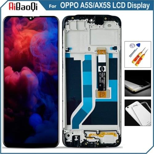 Original For OPPO AX5S CPH1920 LCD Display Screen Touch Digitizer Assembly For 6.2 inch OPPO A5S CPH1909 With Frame