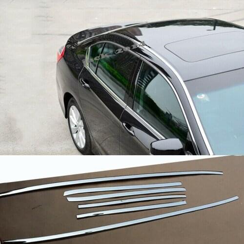 FIT For 2013-2017 HONDA ACCORD 9TH CHROME ROOF TRIM MOLDING KIT - 4 Door Sedan