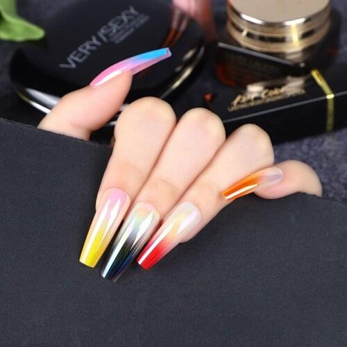 20/24pcs Professional Fake Nails Long Ballerina Half French Acrylic Nail Tips Press On Nails Full Cover Manicure Beauty Tools