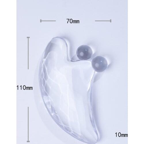 Transparent Natural Resin Crystal Scrapping Plate Thin Face Detox Body Face Guasha Massage Board Scraping Massage Relaxation