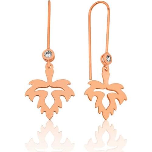 Silverlina Silver Leaf Dangle Earrings