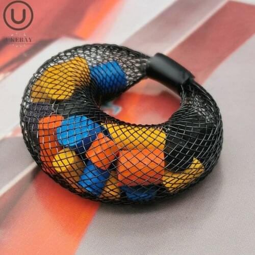 UKEBAY New Multicolor Rings For Women Mesh Jewelry Elasticity Rubber Jewelry Ring Gift Female Party Finger Rings Accessories