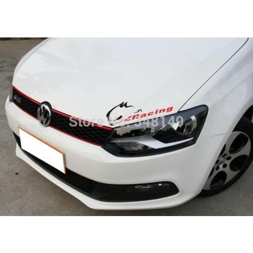 Aliauto Car-styling Rabbit RACING Reflective Car Stickers And Decals Accessories For volkswagen skoda golf passat b5 tiguan
