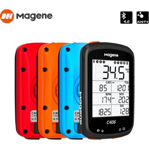 Magene GPS Bike Computer Wireless Bicycle Speedometer Odometer with 2.5 Inch LCD Display Waterproof Support Bluetooth Ant Data