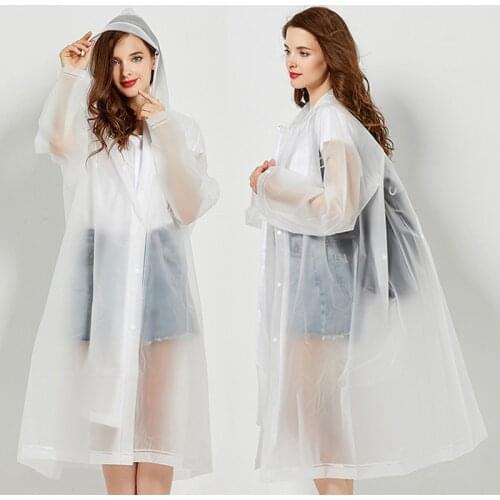Yuding 1PCS Woman Schoolbag Raincoat Plastic Rain Poncho Female Cape Hooded Bicycle Waterproof Ladies Mountaineering Rain Coat