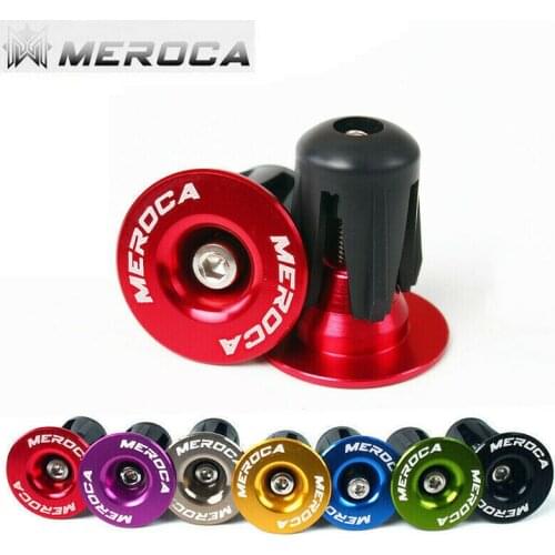 MEROCA 1 Pair Bike End Plugs Aluminum Alloy Lock Mountain Handle Bar Grips bicycle grip cover cap for bike Handlebar Accessory