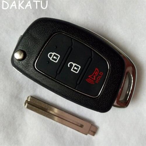 DAKATU Replacement Smart Remote key shell 2+1 3 Button For Hyundai I40 IX45 Flip Folding Remote Case