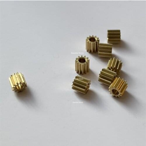 0.3M 12T small copper gear 1.48 1.5 1.98 2 mm hole diameter For Toys car RC aircraft gear 4*4.2mm