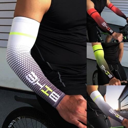 1Pcs Ice Silk Professional Sports Elastic Arm Guard Basketball Volleyball Climbing Sleeves Armband Sport Elbow Pads Arm Warmers