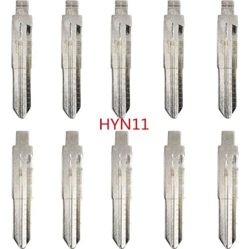 10pcs/lot HYN11 Uncut Engraved Line Car Remote Key Blade with Scale 15# NO.15