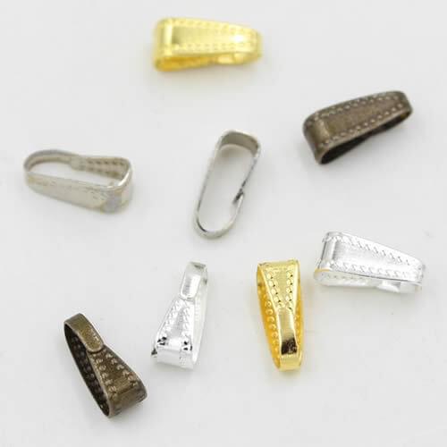 100pcs/lot Many Color Pinch Clip Pendant Bail Beads Findings for DIY Necklace Jewelry Accesory Finding 4.5x11mm (K02890)