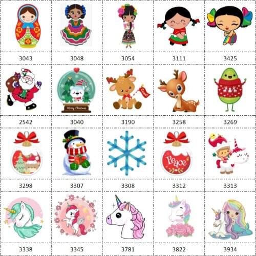 30 Pcs Planar Resin Flatback Christmas Unicorn Mexico Style Cartoon Resin for Craft Jewelry Making Birthday Girl DIY Accessories