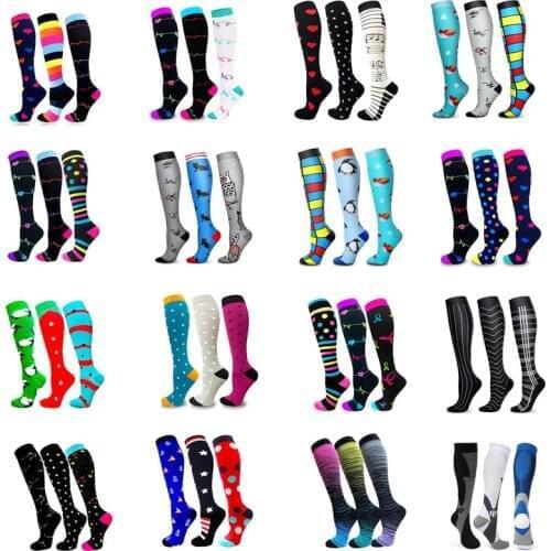 6 Pairs/Lot Men Women Compression Socks Batch Varicose Veins Socks Outdoor Sports Socks Best Graduated For Running Cycling Socks