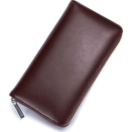 6PCS / LOT Organ card bag long wallet rfid multi-card multi-function large capacity business card bag