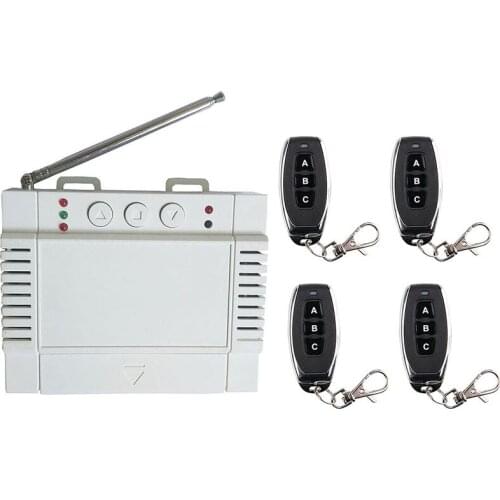AC220V 250V 380V 40A 2CH RF Wireless Remote Control Switch Receiver +Transmitter tubular motor garage door projection screen