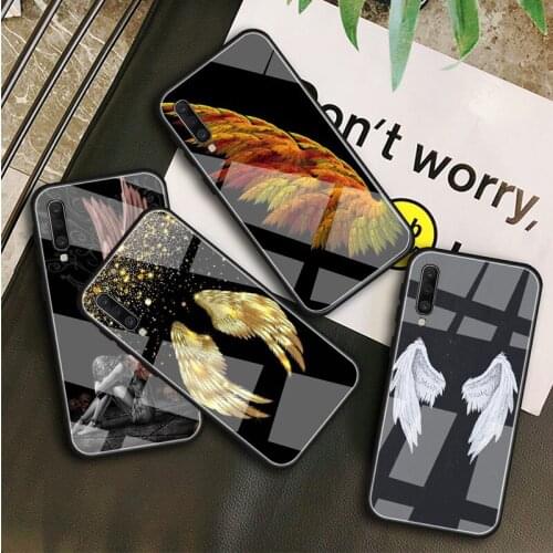 Wing Tempered Glass Case For Samsung Galaxy A10S A10E A20S A20E A30S A40 A50S A60 A70 A80 A90 A6 A7 A8 Shell