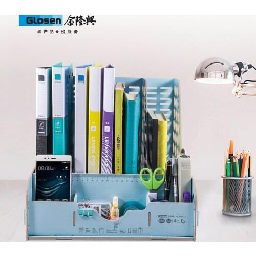 Wooden DIY 4 Columns File Tray 3 Color Available