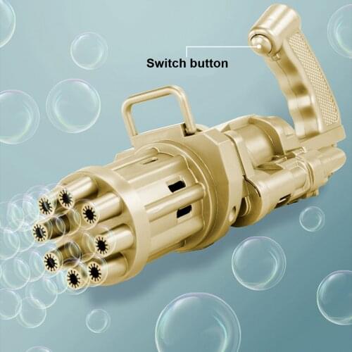 Kids Automatic Gatling Bubble Gun Toys Summer Soap Water Bubble Machine Electric Bubble Machine For Children Gift Fidget Toys