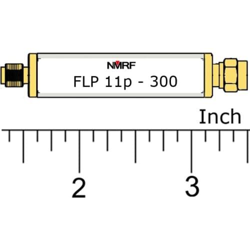 FLP11p-300 300MHz Low Pass Filter, RF Coaxial LC, LPF, SMA