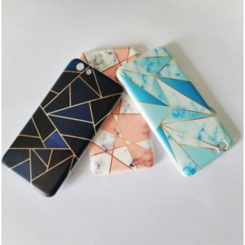 Geometric design Marble silicone phone case For Wiko Lenny 2 3 Max 4 5 Plus Upulse Wim Lite Water color aesthetic phone case