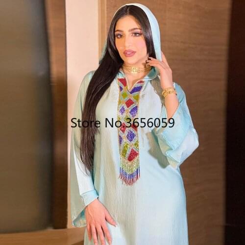 Eid Mubarak Kaftan Abaya Dubai Muslim Dress Turkey Islam Clothing Robe Longue Femme Musulmane African Dresses For Women Caftan