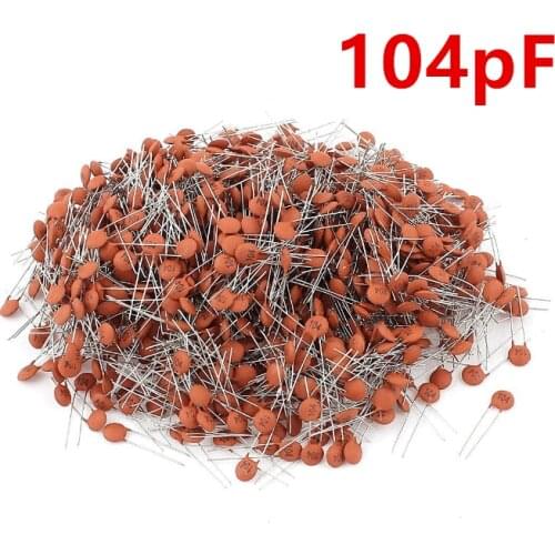 100PCS Ceramic Disc Capacitors 50V 100nF 0.1uF 104pF