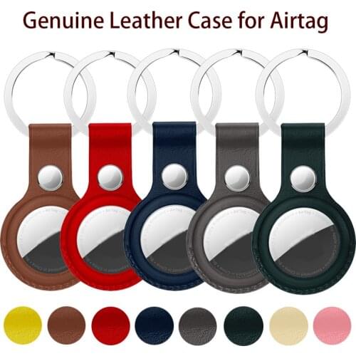 High quality Leather Case For Apple Airtags Protective cover For Apple Locator Tracker Anti-lost Device Keychain Protect Sleeve